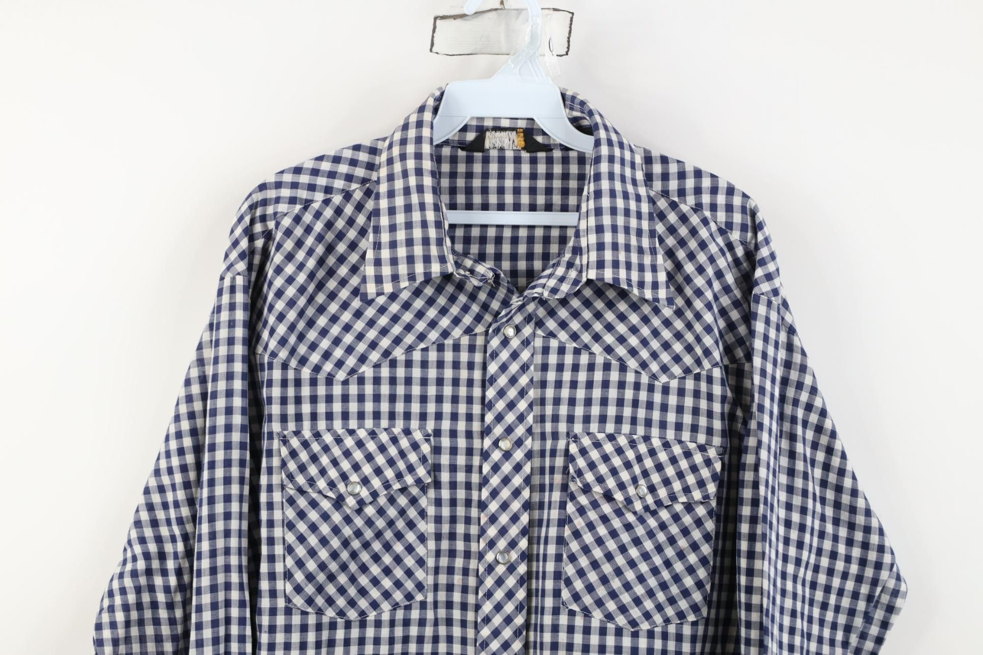 Vintage Vintage 70s Rockabilly Western Cowboy Snap Button Shirt Size US XL / EU 56 / 4 - 2 Thumbnail