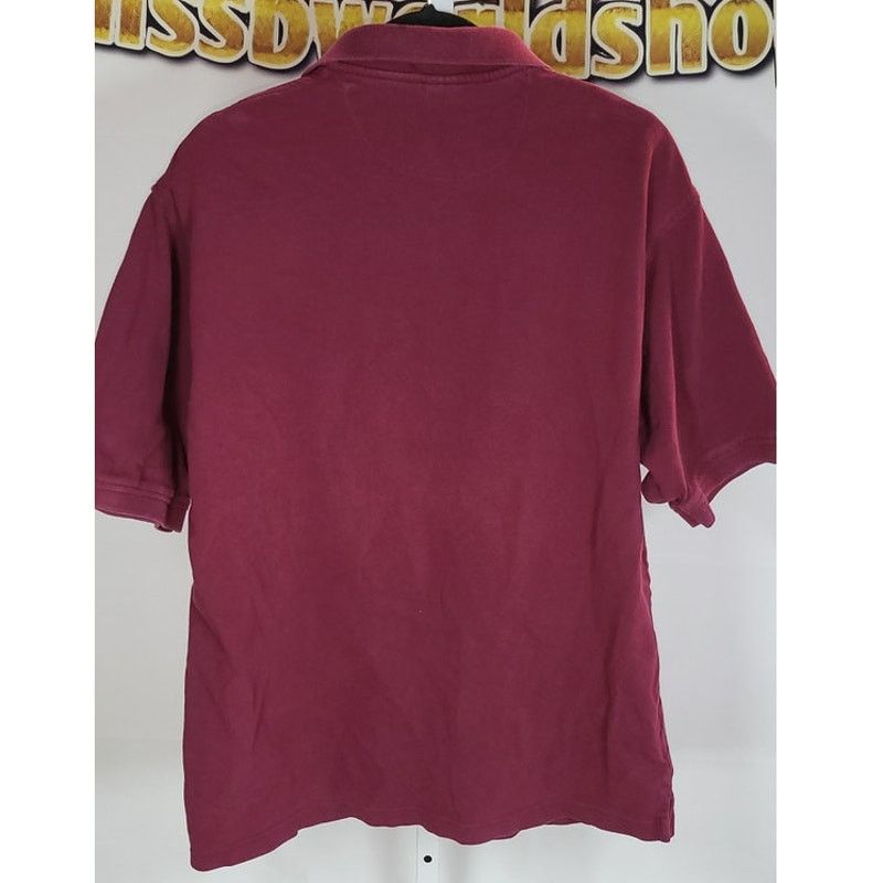 Vintage Vintage Men Screenmates Wine Red Short Sleeve Polo Shirt XL Size US XL / EU 56 / 4 - 2 Thumbnail