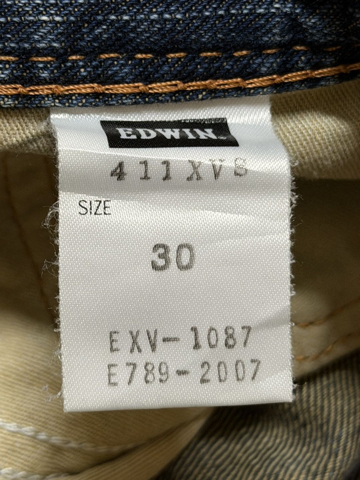 Edwin Vintage 90s Edwin XV Faded Wash Whisker Distressed Bootcut Size US 31 - 11 Thumbnail