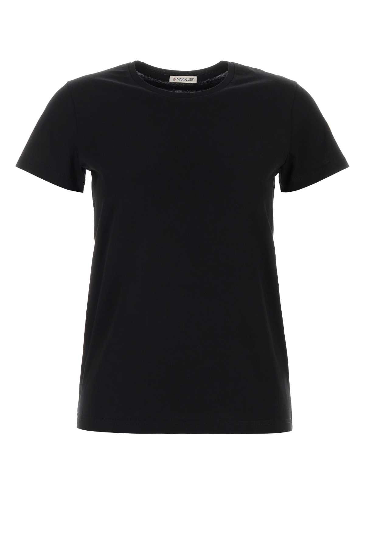 Moncler Black Cotton T-Shirt Size XS / US 0-2 / IT 36-38 - 1 Thumbnail