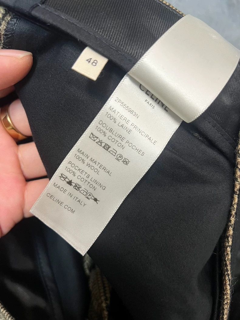 Celine Celine Prince of Wales Plaid Casual Wool Straight Leg Pants Size US 32 / EU 48 - 5 Thumbnail