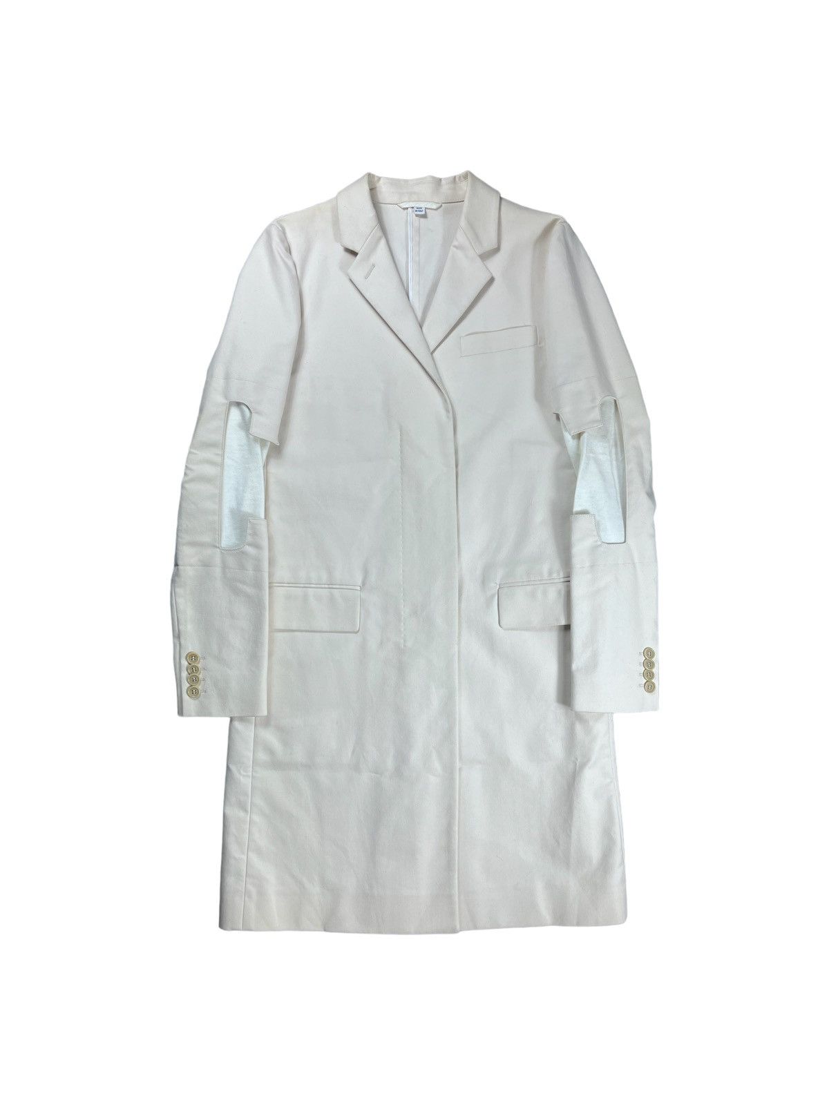 image of Helmut Lang - Ss04 Dragonfly Long Coat in White, Women's (Size Medium)