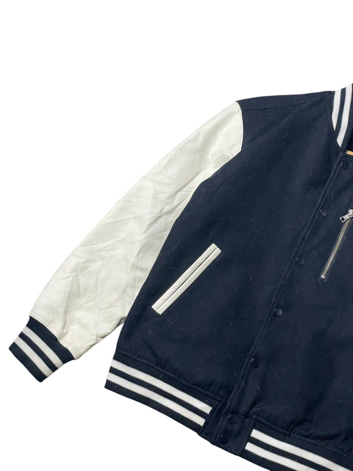 GU × Japanese Brand × Vintage GU Brand Varsity Leather Jacket (98) Size US M / EU 48-50 / 2 - 2 Thumbnail