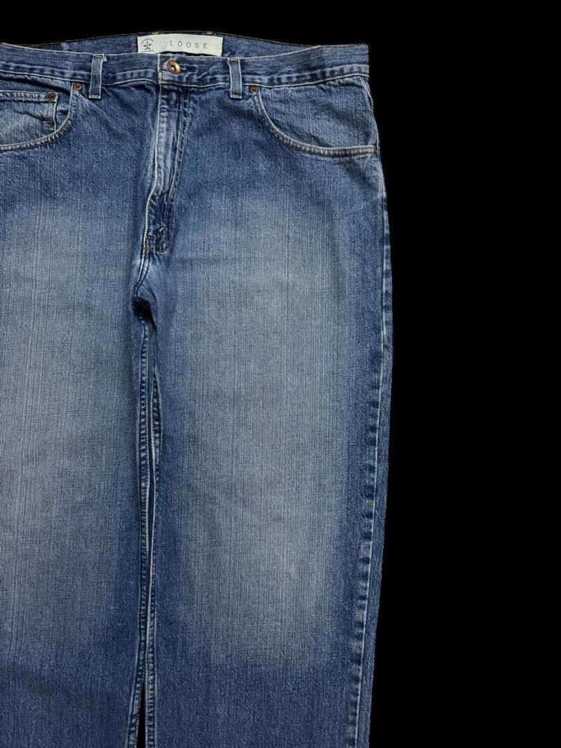 Japanese Brand LOOSE Vintage Y2K Arizona Mudwash Blue Denim Jean Baggy Size US 36 / EU 52 - 5 Thumbnail