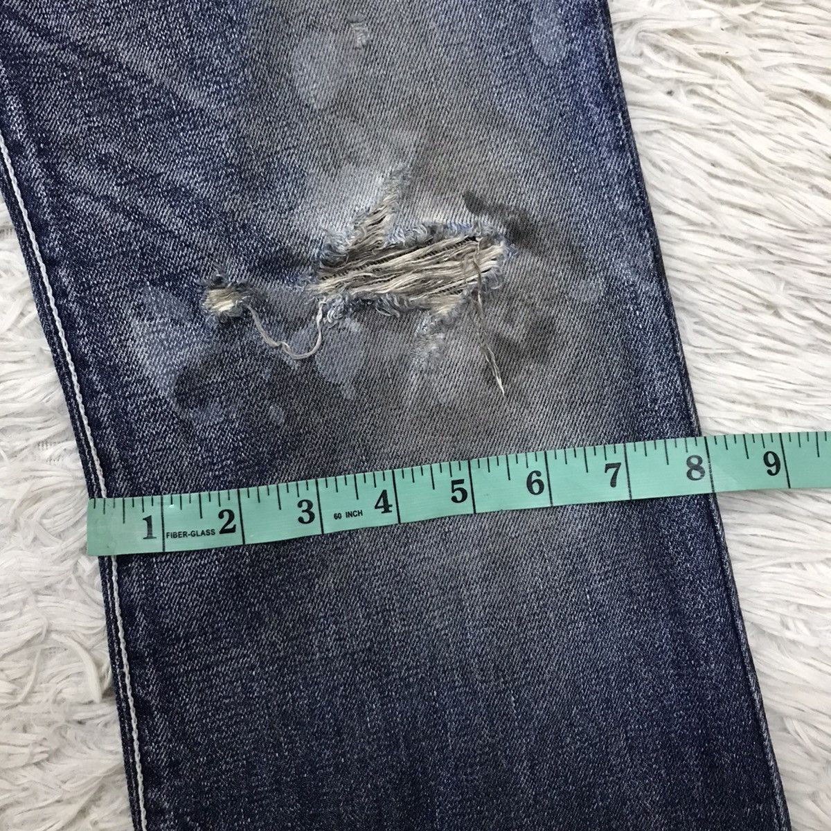 &SONS Vintage Delay Ufin & Sons Distressed Denim Flare Jeans Size US 32 / EU 48 - 20 Thumbnail