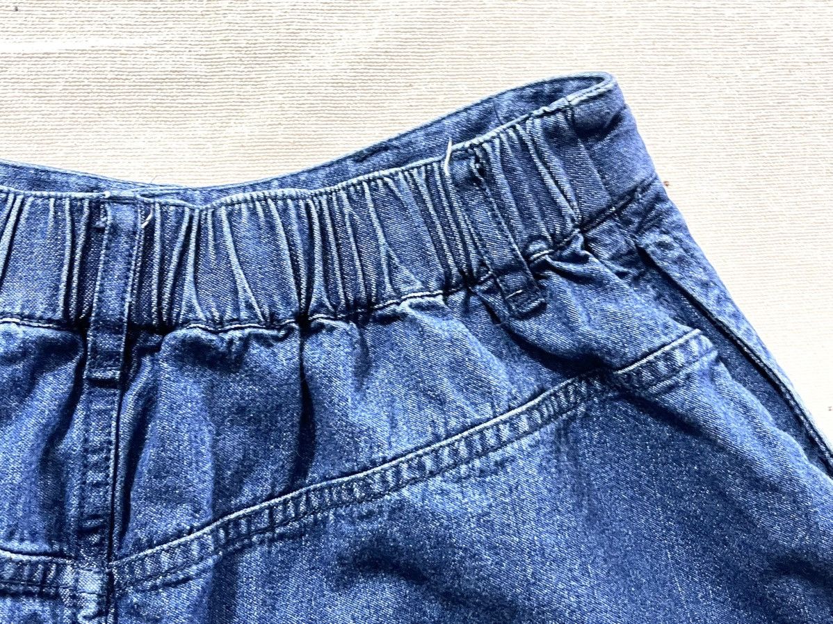 CHOCOOLATE Denim Elastic Waist A Line Faux Button Midi Skirt Size 27" / US 4 / IT 40 - 17 Thumbnail