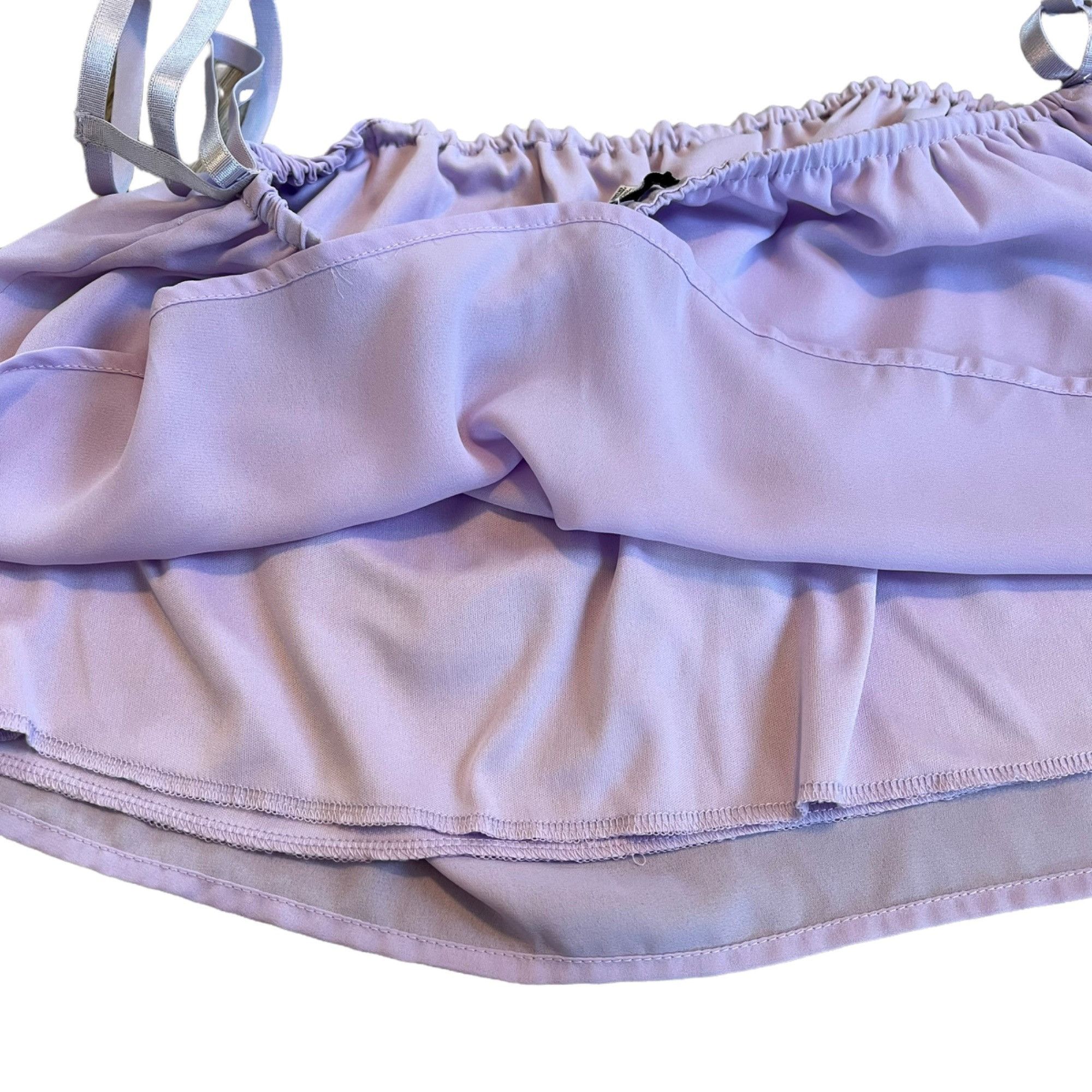 Other Tobi Pastel Lavender Flowy Fully Lined Crop Top S Size S / US 4 / IT 40 - 2 Thumbnail