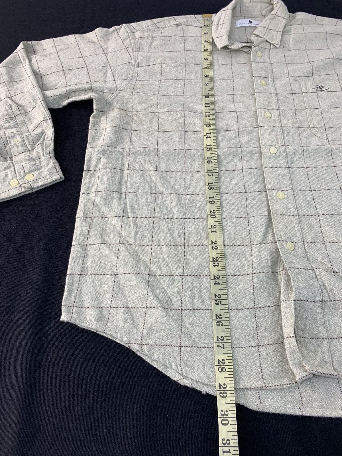 Pierre Balmain 90s Pierre Balmain Paris Checked Design Single Pocket Shirt Size US XL / EU 56 / 4 - 11 Thumbnail