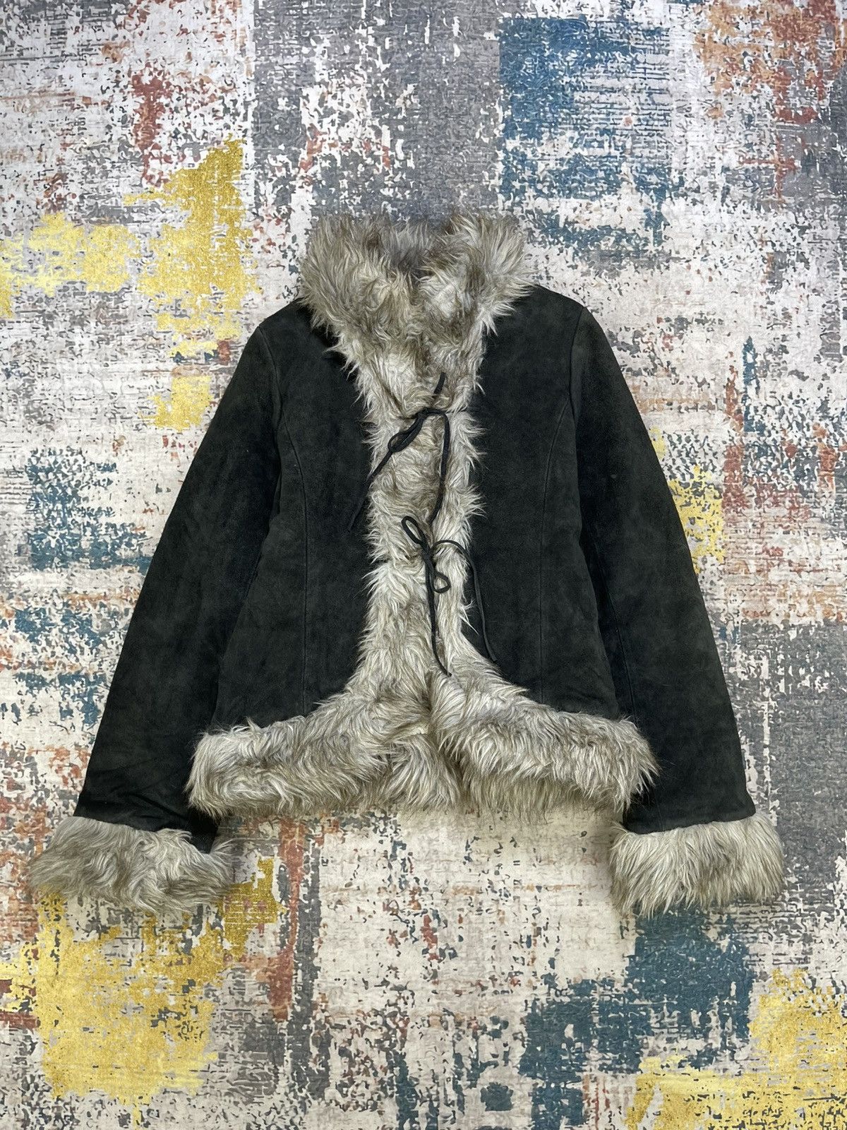 Hysteric Glamour Ozone Community Suede Leather Faux Fur Penny Lane Jacket Size S / US 4 / IT 40 - 1 Thumbnail