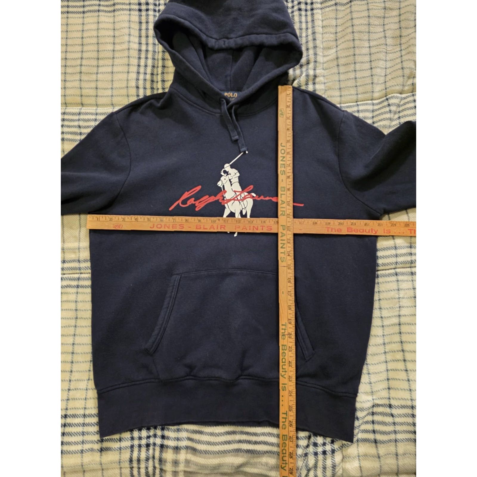 Polo Ralph Lauren VINTAGE Polo Ralph Lauren Big Pony Logo Fleece Pullover Hoodie Dark Blue Men's Medium Size US M / EU 48-50 / 2 - 7 Thumbnail