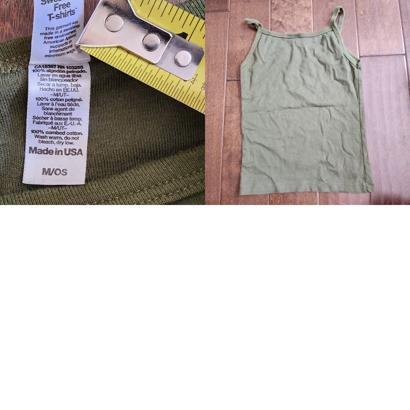 Vintage Fame Las Vegas Tank Top Green Solid Sleeveless Pullover M Junior Girls Womens Shirt" Size M / US 6-8 / IT 42-44 - 8 Thumbnail