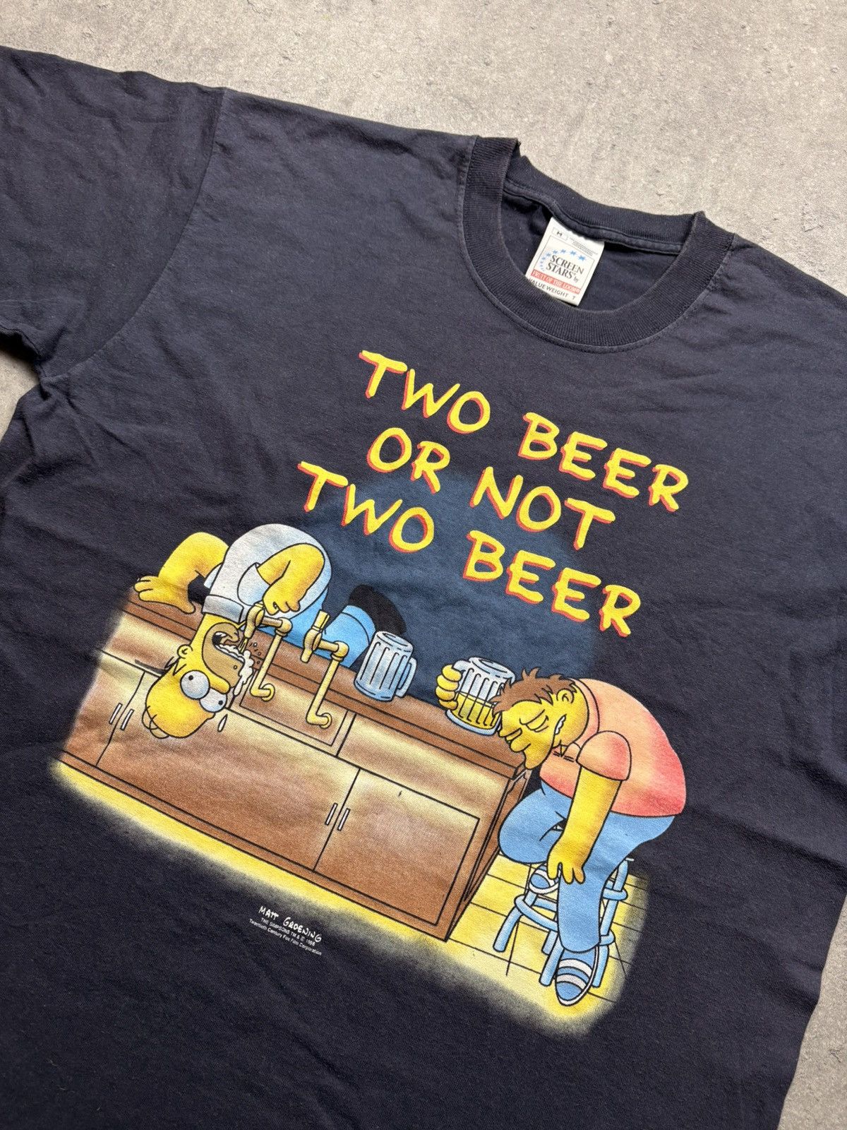 The Simpsons Vintage “Two Beer or Not Two Beer” 1988 T-Shirt Simpsons Size US M / EU 48-50 / 2 - 4 Thumbnail