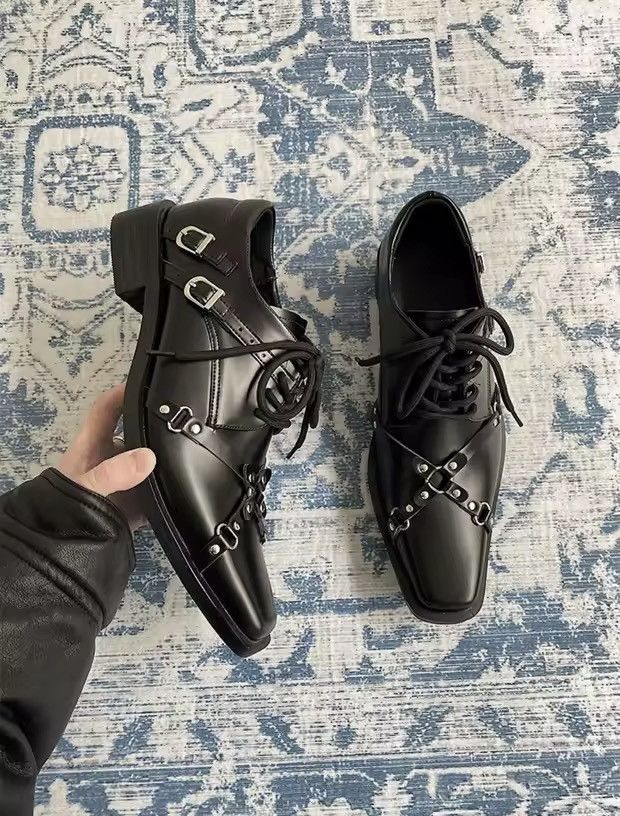 Other Streetwear PU Leather Rivets Casual Designer Boots Loafers Size US 9 / EU 42 - 1 Thumbnail