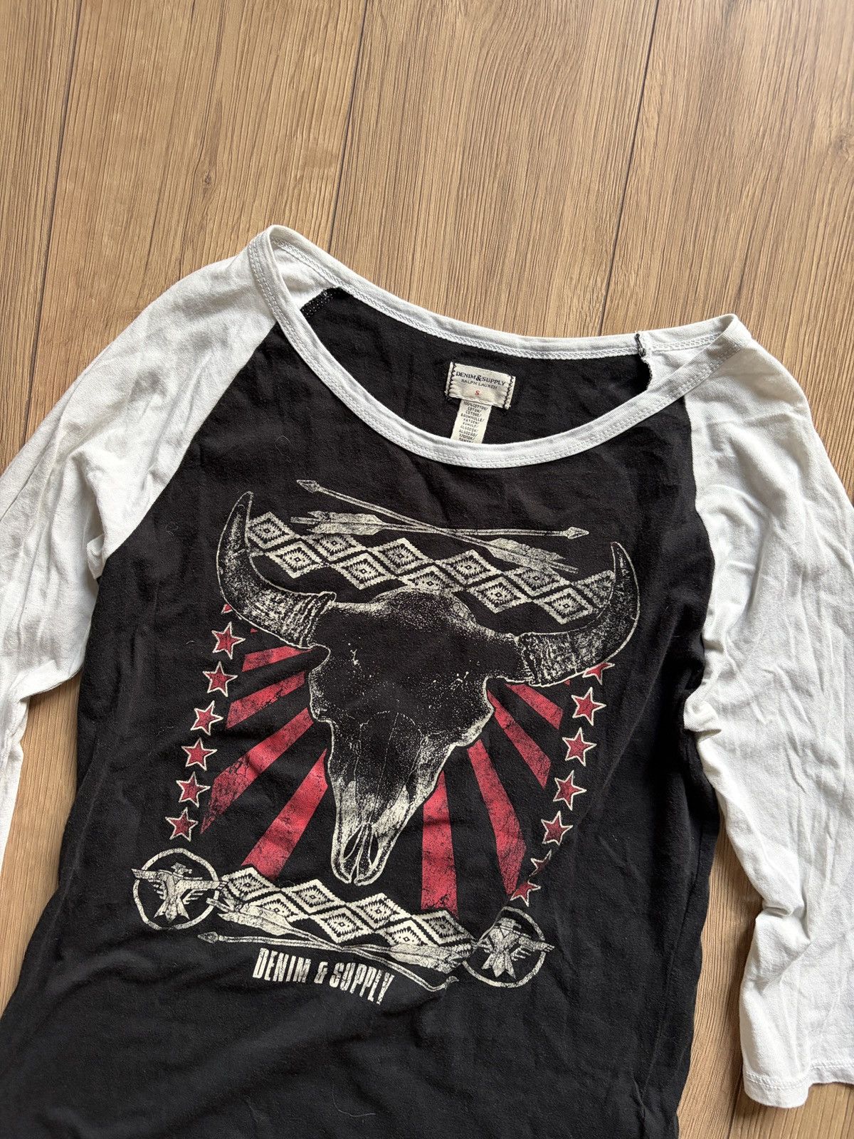 Denim & Supply Ralph Lauren Ralph Lauren Wild West Bull Skull Long Sleeve Tee Size S / US 4 / IT 40 - 2 Thumbnail