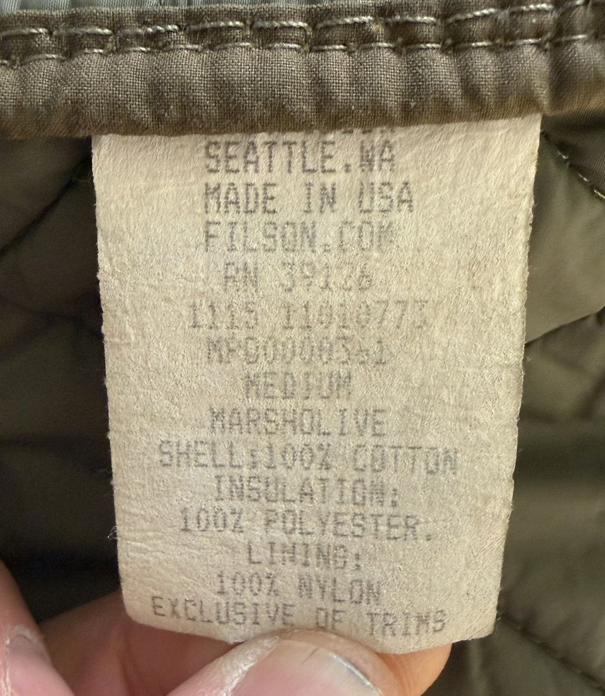 Filson Filson Quilted Field Jacket Marsh Olive Made in USA M Size US M / EU 48-50 / 2 - 14 Thumbnail