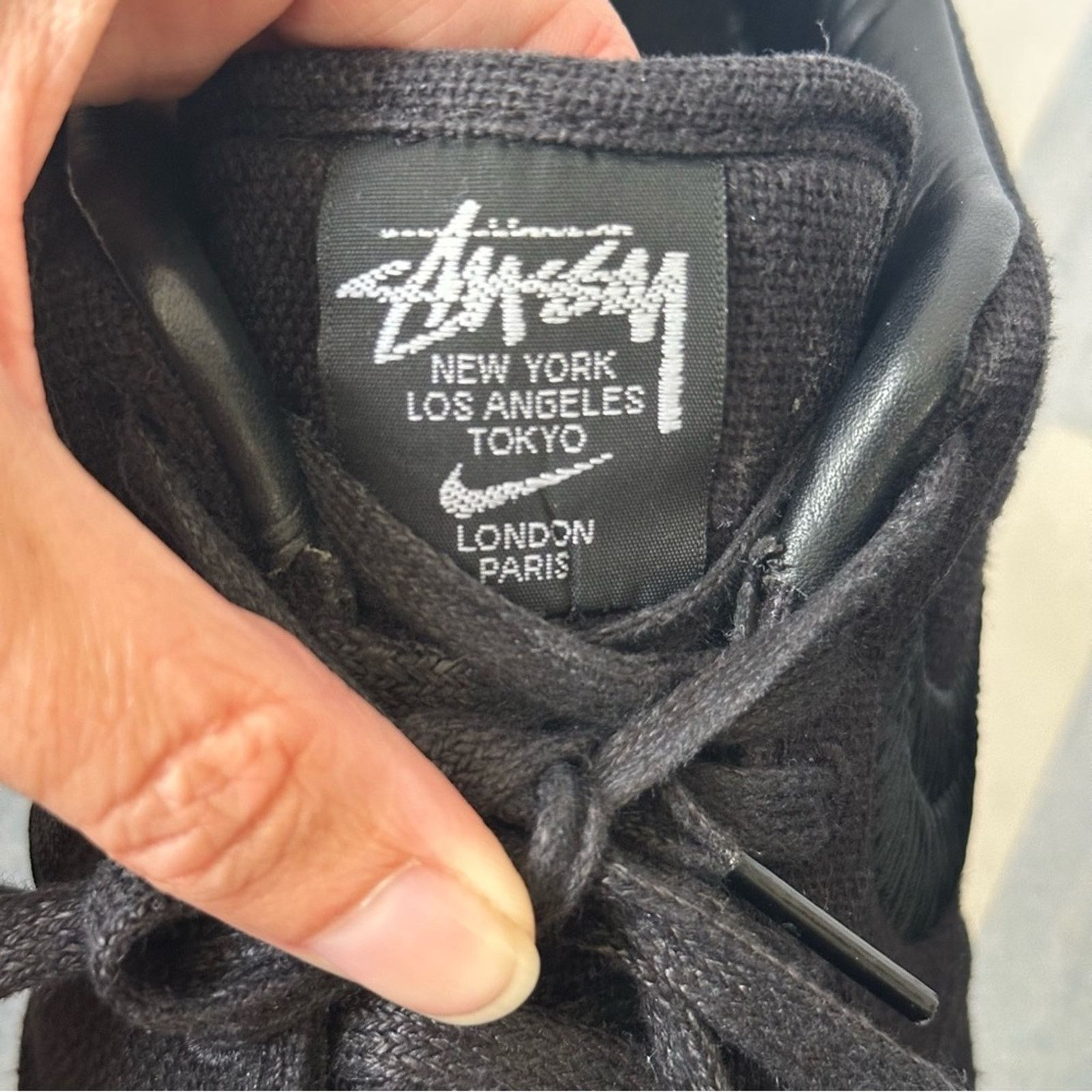 Nike × Stussy AF1 Low "Black" Sneakers M US 12.5 Limited Edition Collab Size US 12.5 / EU 45-46 - 6 Thumbnail