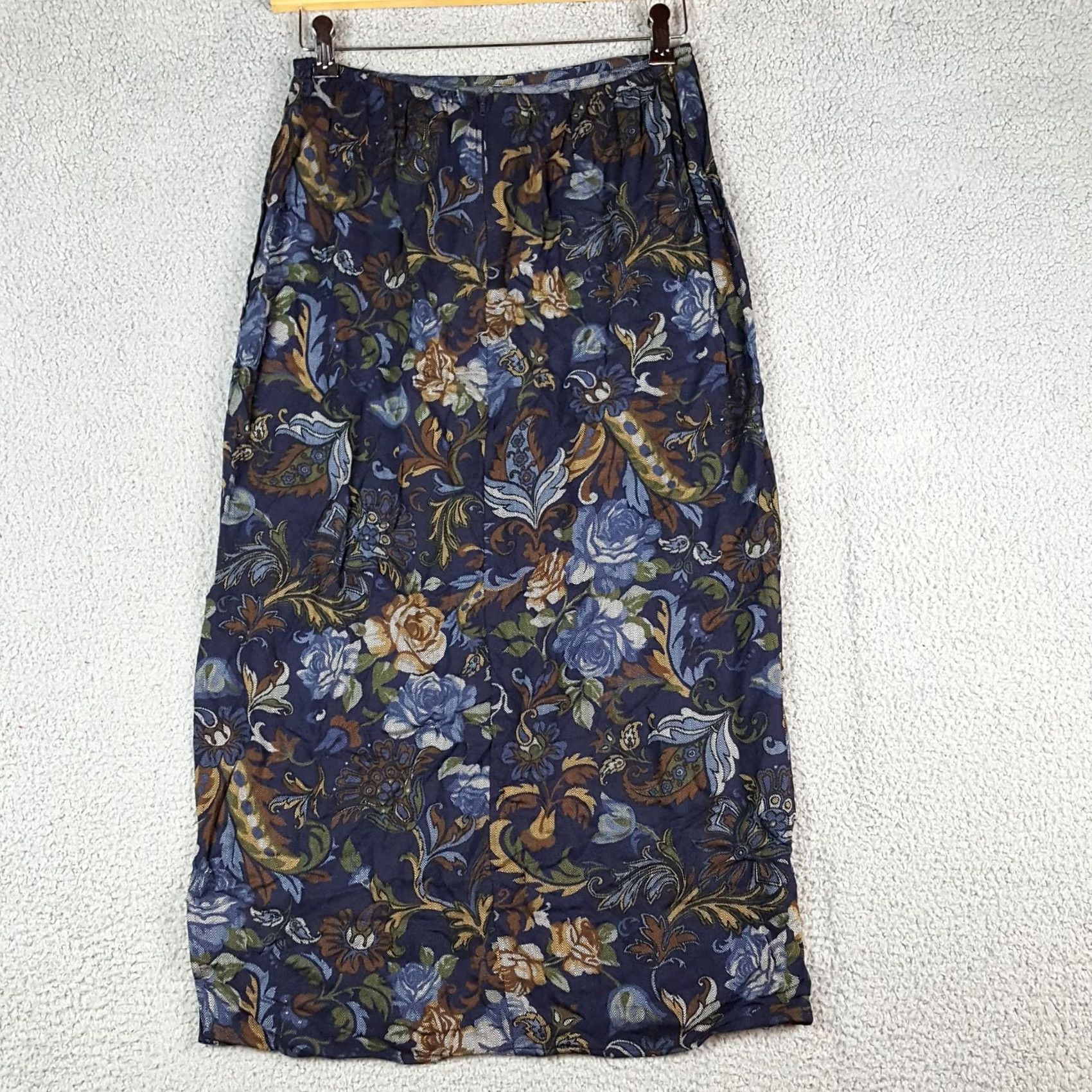 Vintage Vintage Floral Print Breathable Rayon Women's Size M Maxi Long Skirt Size 32" / US 10 / IT 46 - 5 Thumbnail