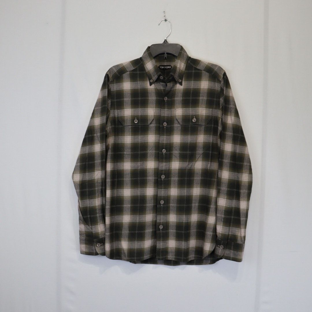 Tom Ford o1rshd1 Checked Button Up Shirt in Multicolor Size US S / EU 44-46 / 1 - 1 Thumbnail