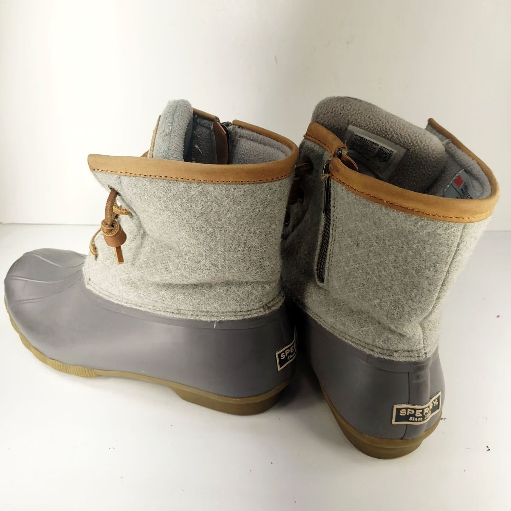 Sperry Sperry Saltwater Emboss Wool Duck Boots Dark Grey Women's Size 10M Boots Rain Duck Wool Embossed Gray SPERRY Saltwater Shoes Womens 10M Size US 10 / IT 40 - 5 Thumbnail