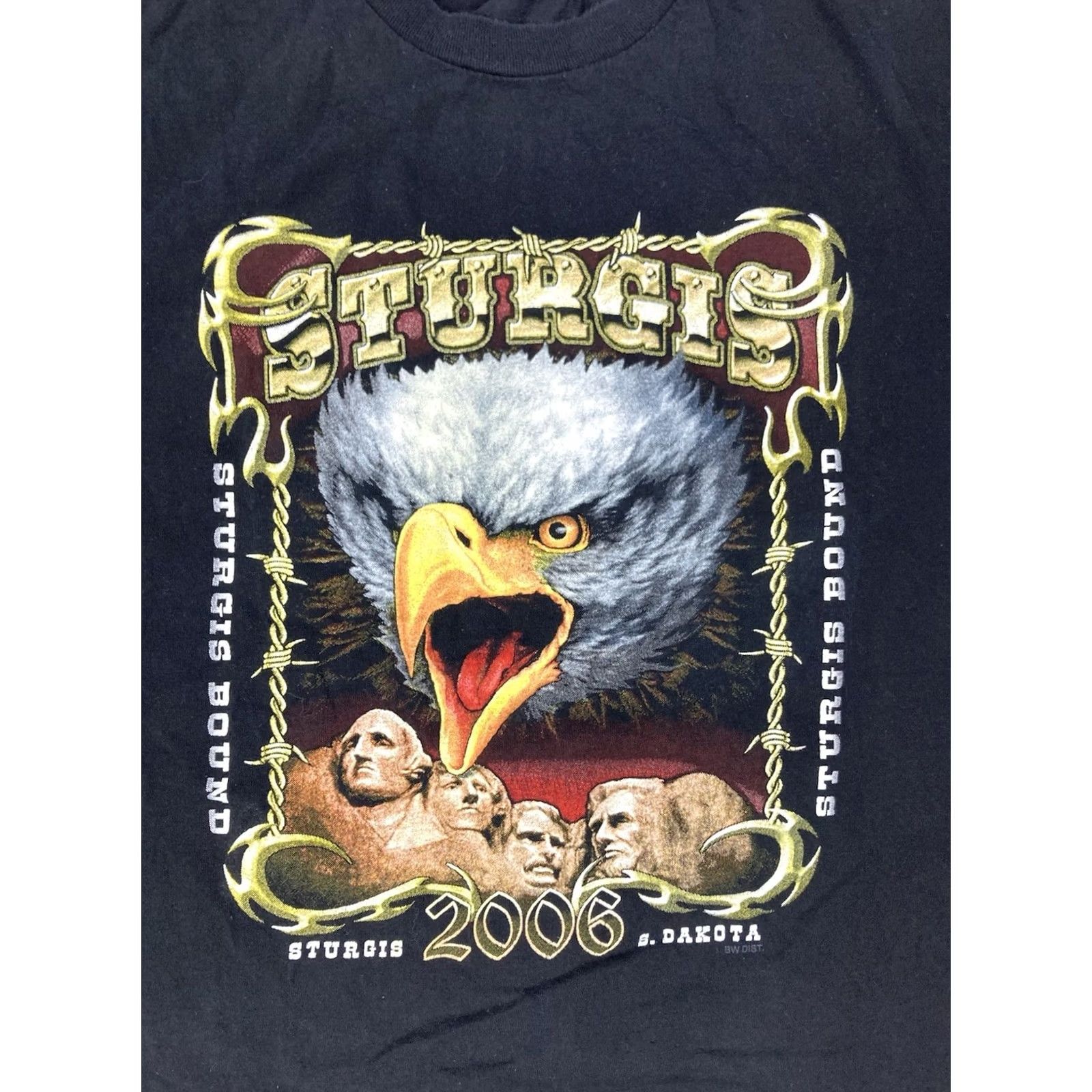 Vintage VINTAGE Sturgis Bound 2006 Eagle Graphic T-shirt Men Large Black Short Sleeve Size US L / EU 52-54 / 3 - 2 Thumbnail