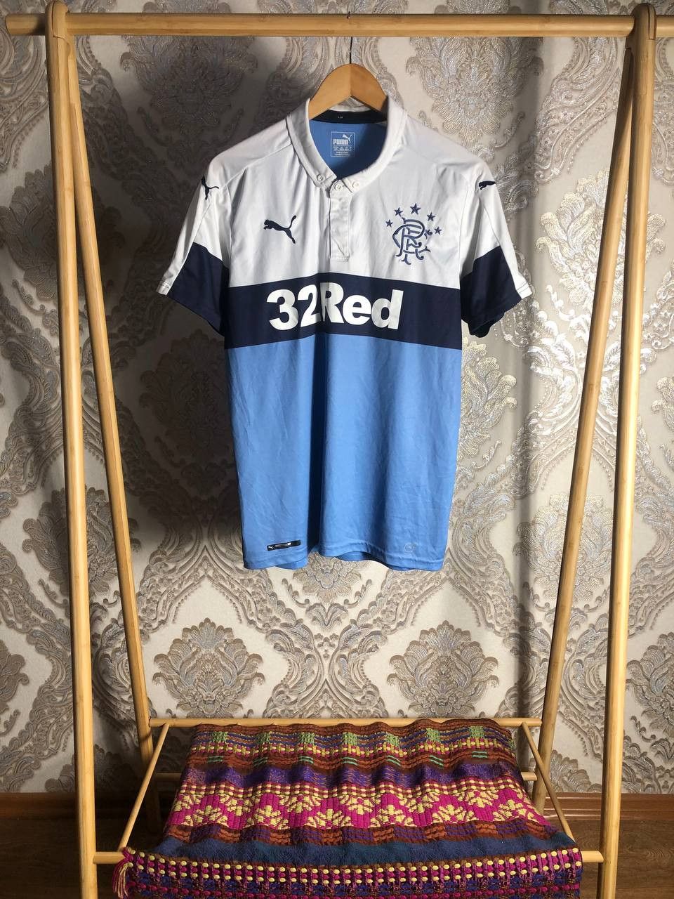Puma Vintage Puma FC Rangers Scotland Retro Soccer Jersey Y2K Size US M / EU 48-50 / 2 - 1 Thumbnail