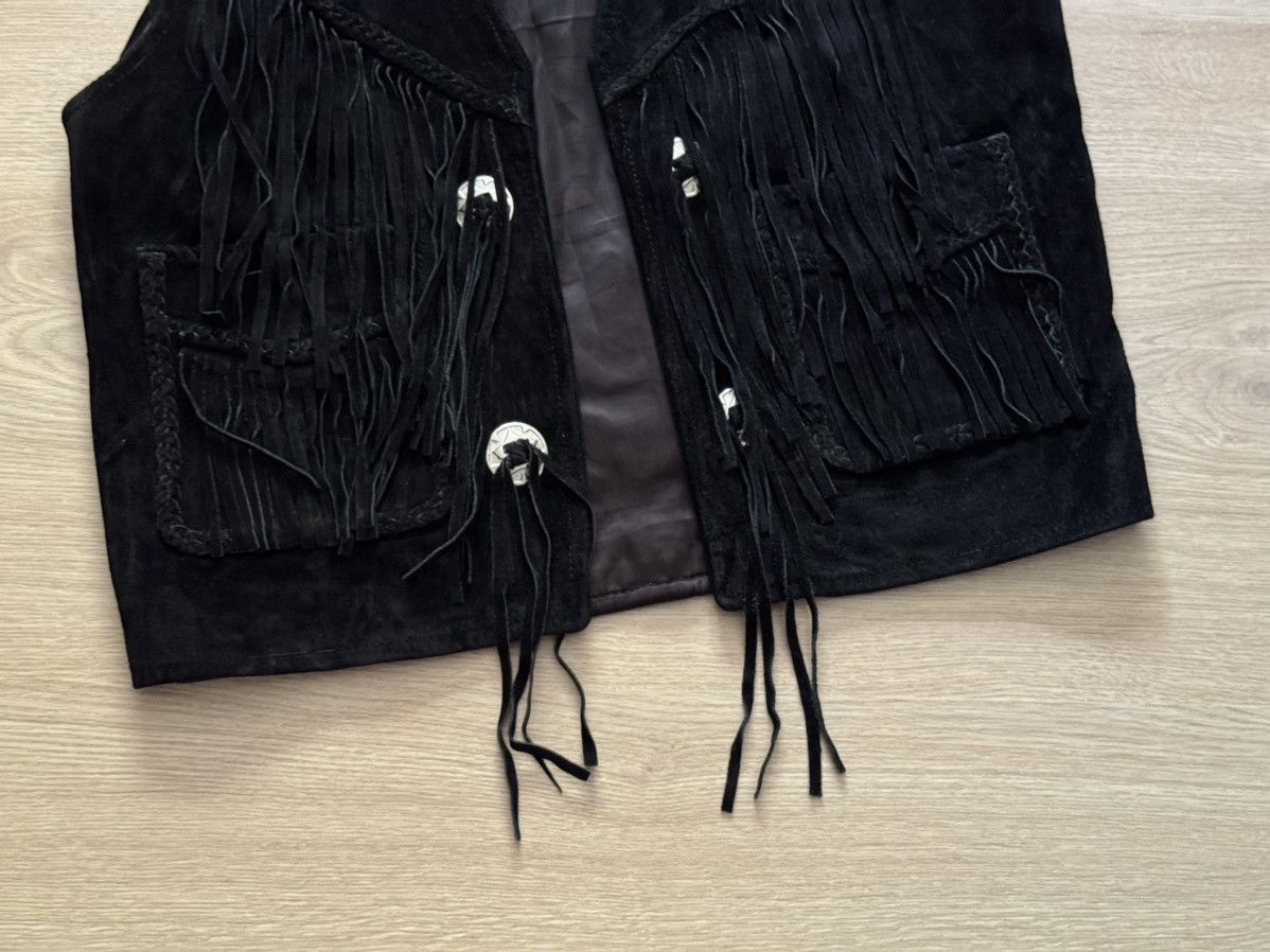 Cowboy Equipment Vintage Western Cowboy Genuine Leather Black Vest Size US S / EU 44-46 / 1 - 3 Thumbnail