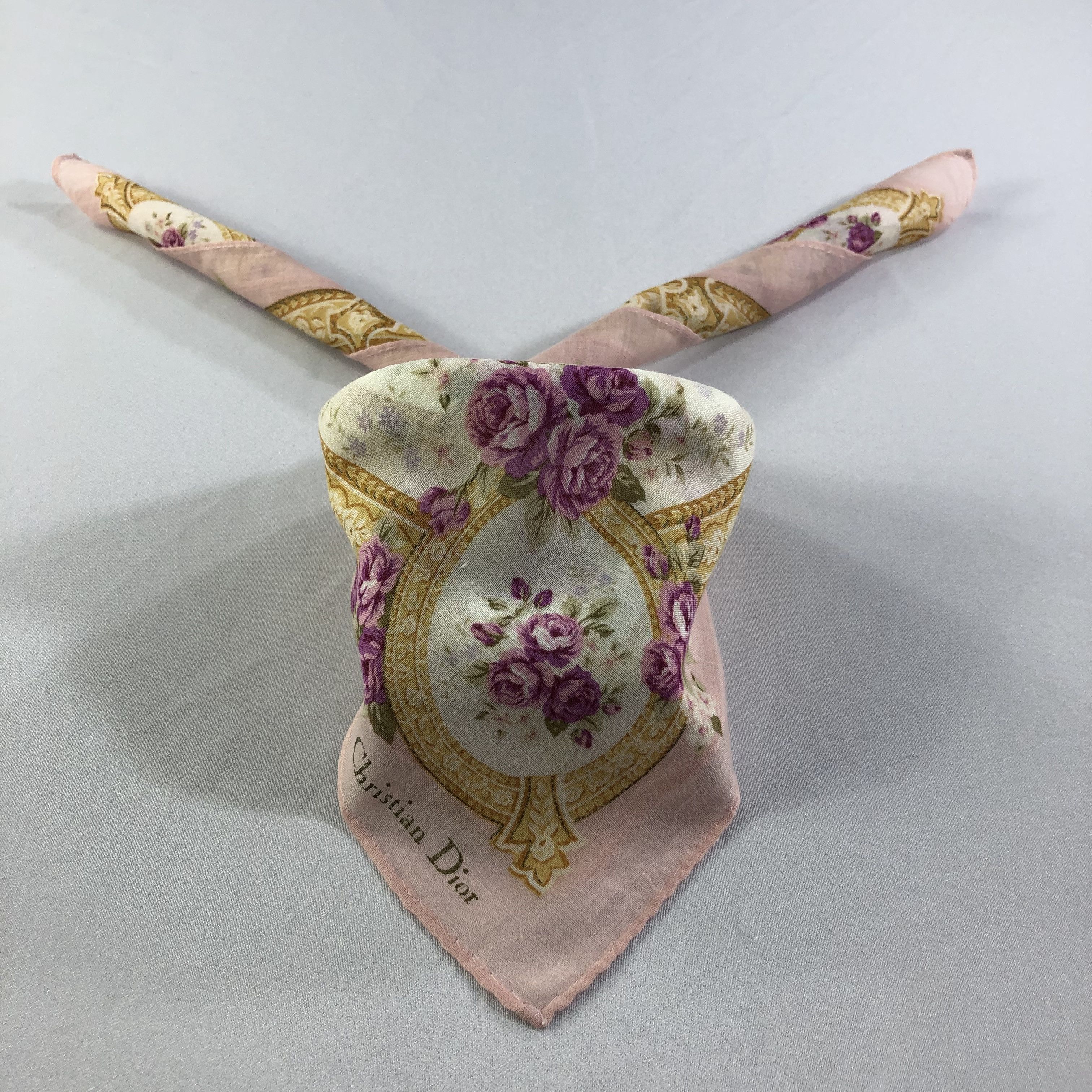 Christian Dior Monsieur Christian Dior Handkerchief Neckerchief Bandana H1790 Size ONE SIZE - 1 Thumbnail