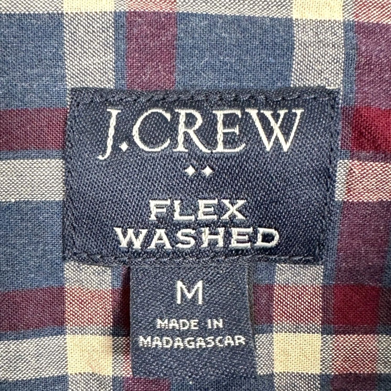 J.Crew VINTAGE J Crew Flex Washed Mens Medium Slim Fit Shirt Button Down Blue Red Plaid EUC Size US M / EU 48-50 / 2 - 4 Thumbnail