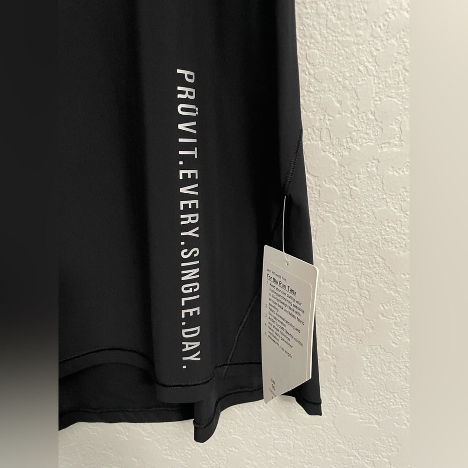 Lululemon Lululemon Pruvit Collab Women 10 For the Run Tank in Black Size L / US 10 / IT 46 - 3 Thumbnail