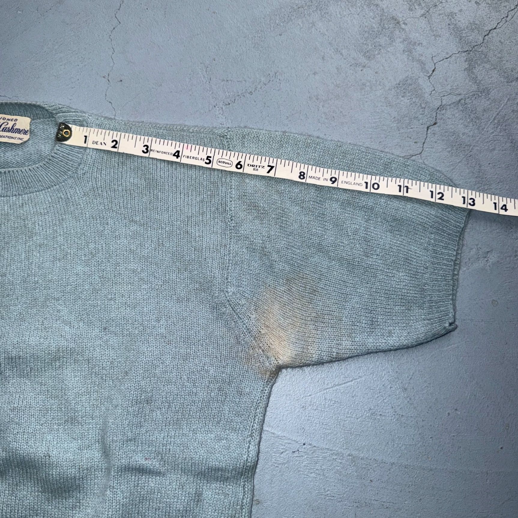 Vintage VINTAGE Peggy Parker Wool Cashmere Sweater Rockabilly Womens 1940s 1950s Blue Knit M Size M / US 6-8 / IT 42-44 - 3 Thumbnail