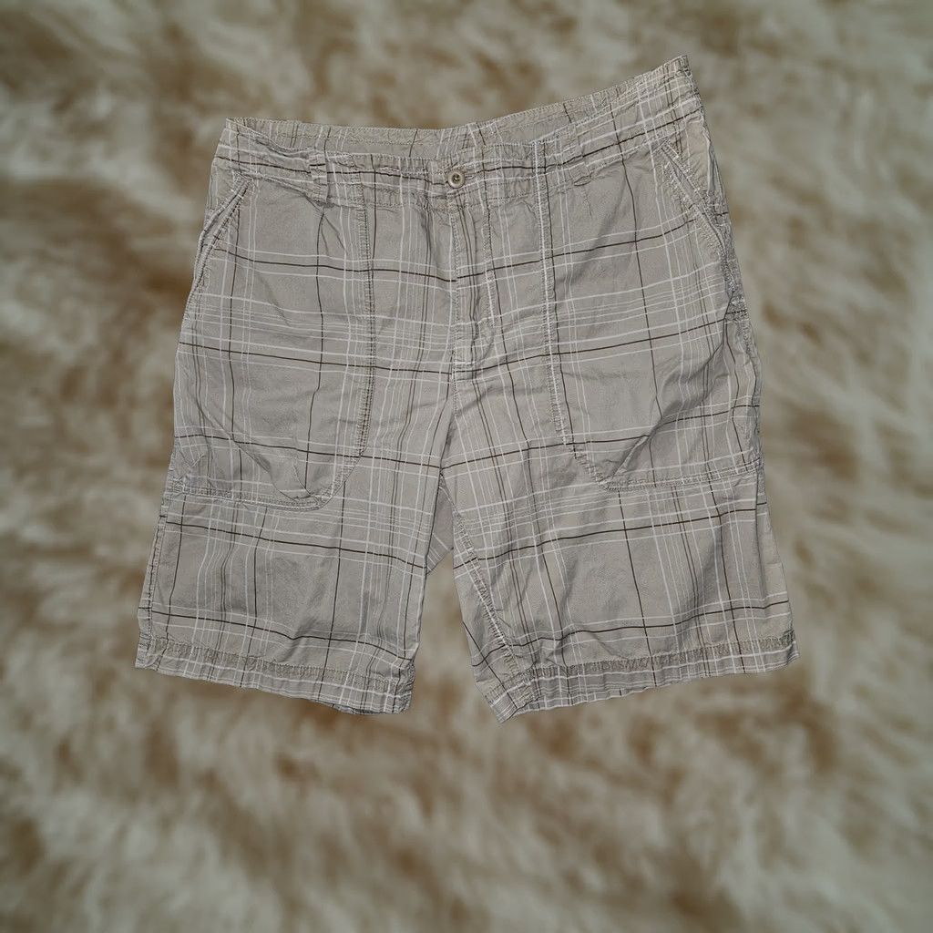 Nike Nike Shorts Mens Large Plaid Casual Drawstring Pockets Lightweight Cotton Beige Summer Size US 33 - 1 Thumbnail