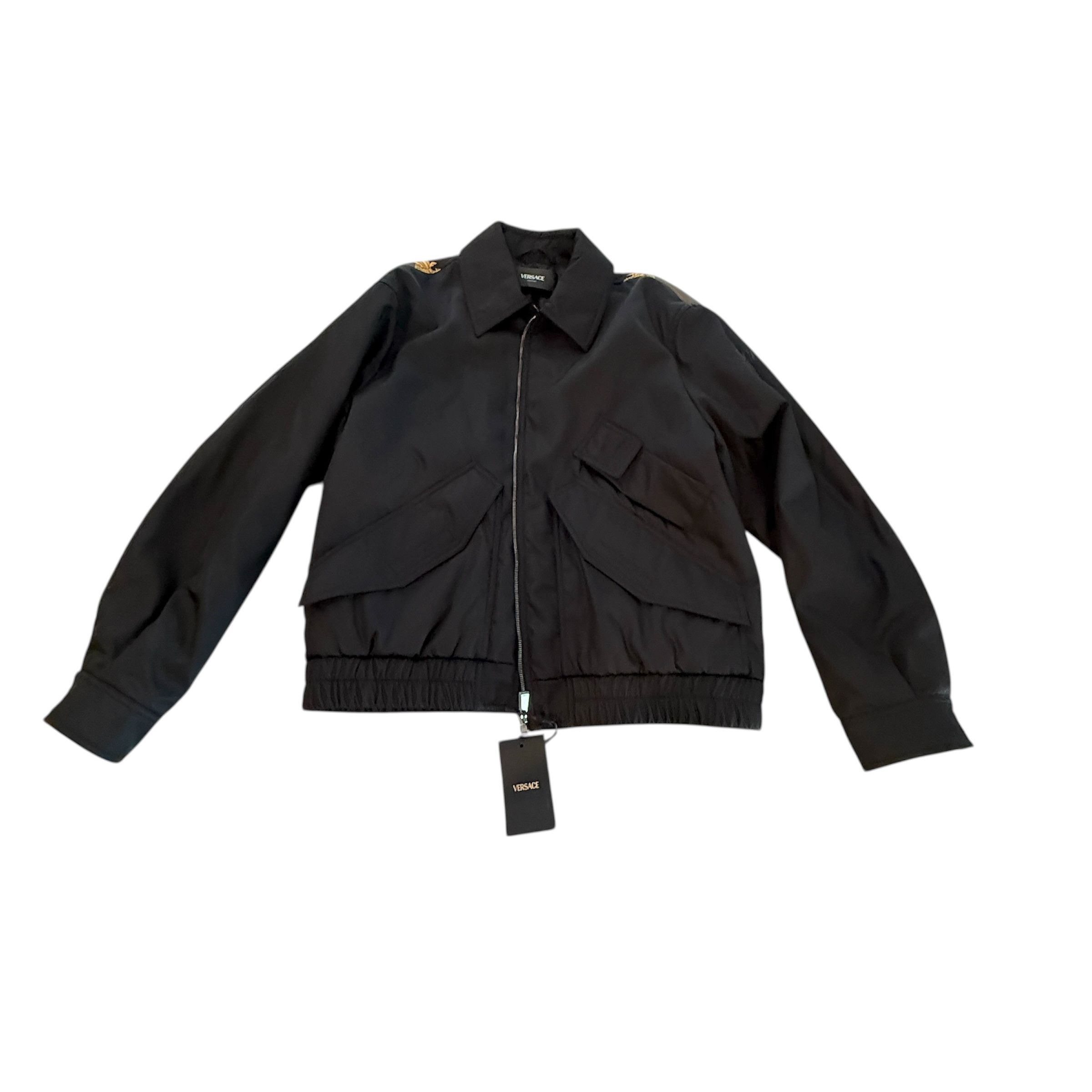 Versace Versace Bomber Jacket Black Heritage Print on back, 56 Size US XL / EU 56 / 4 - 7 Thumbnail