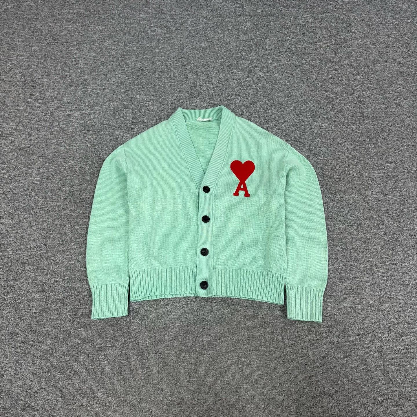 AMI Ami Heart Big Logo Knit Cardigan Size M / US 6-8 / IT 42-44 - 1 Thumbnail