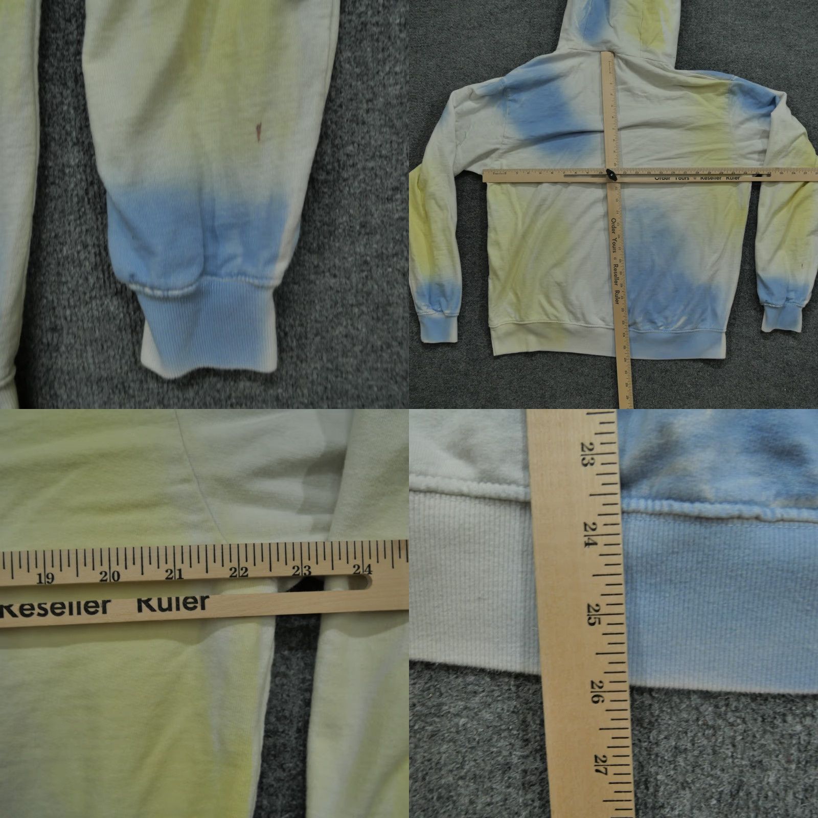 Vintage Soul Hoodie Mens L Blue Yellow Tie Dye Skull Crossbones Pullover Made USA Size US L / EU 52-54 / 3 - 8 Thumbnail