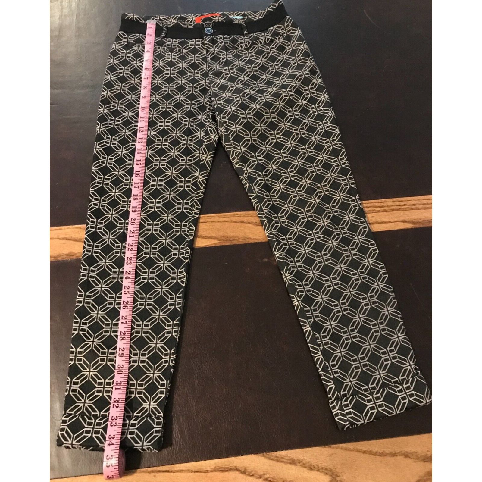 Anthropologie Anthropologie Cartonnier Charlie Black/Beige Ankle Pants Size 27" / US 4 / IT 40 - 5 Thumbnail
