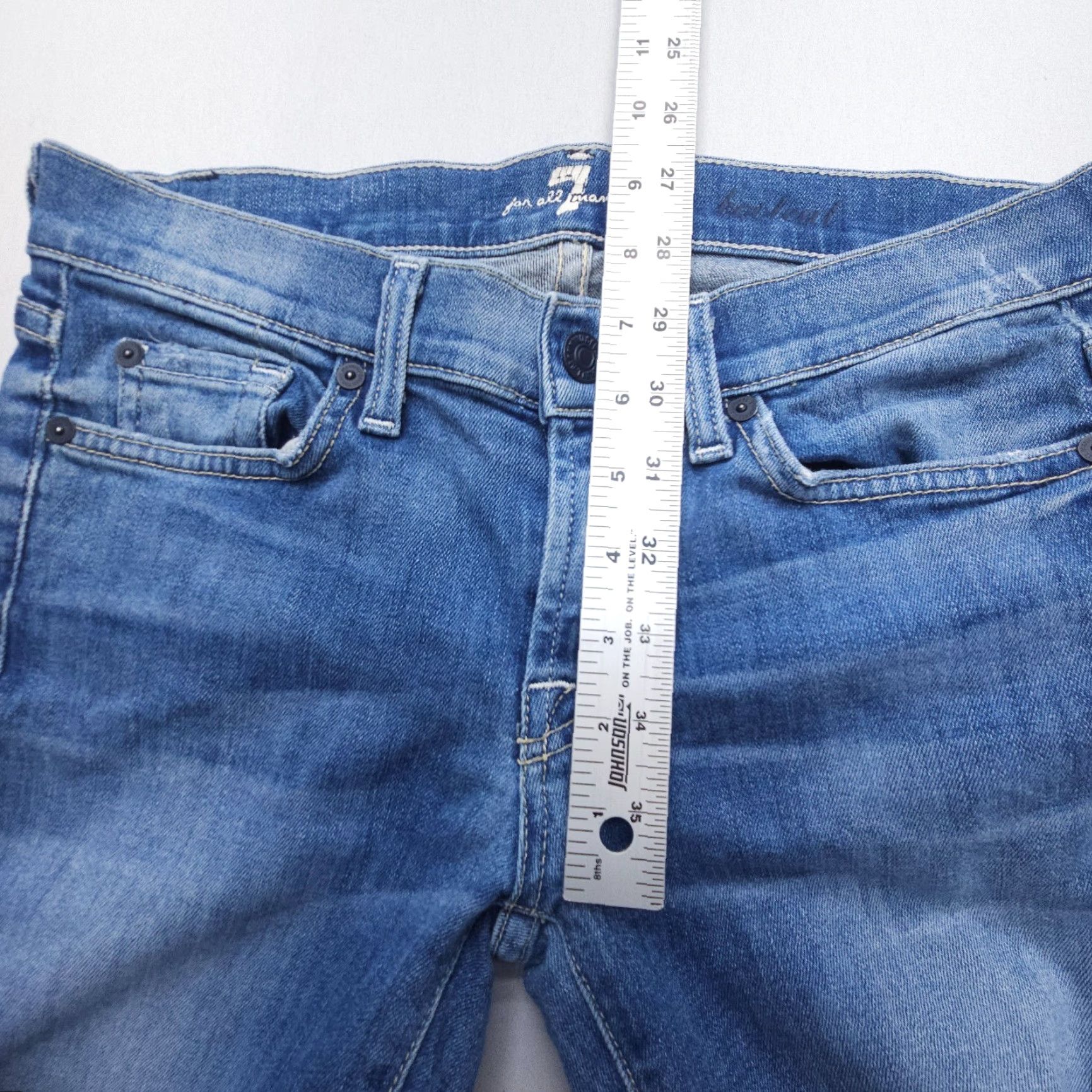7 For All Mankind 7 For All Mankind Low Rise Bootcut Jeans 26 Regular Blue 29 Inseam Denim 5-Pocket Womens USA Made Belt Loops Size 26" / US 2 / IT 38 - 5 Thumbnail