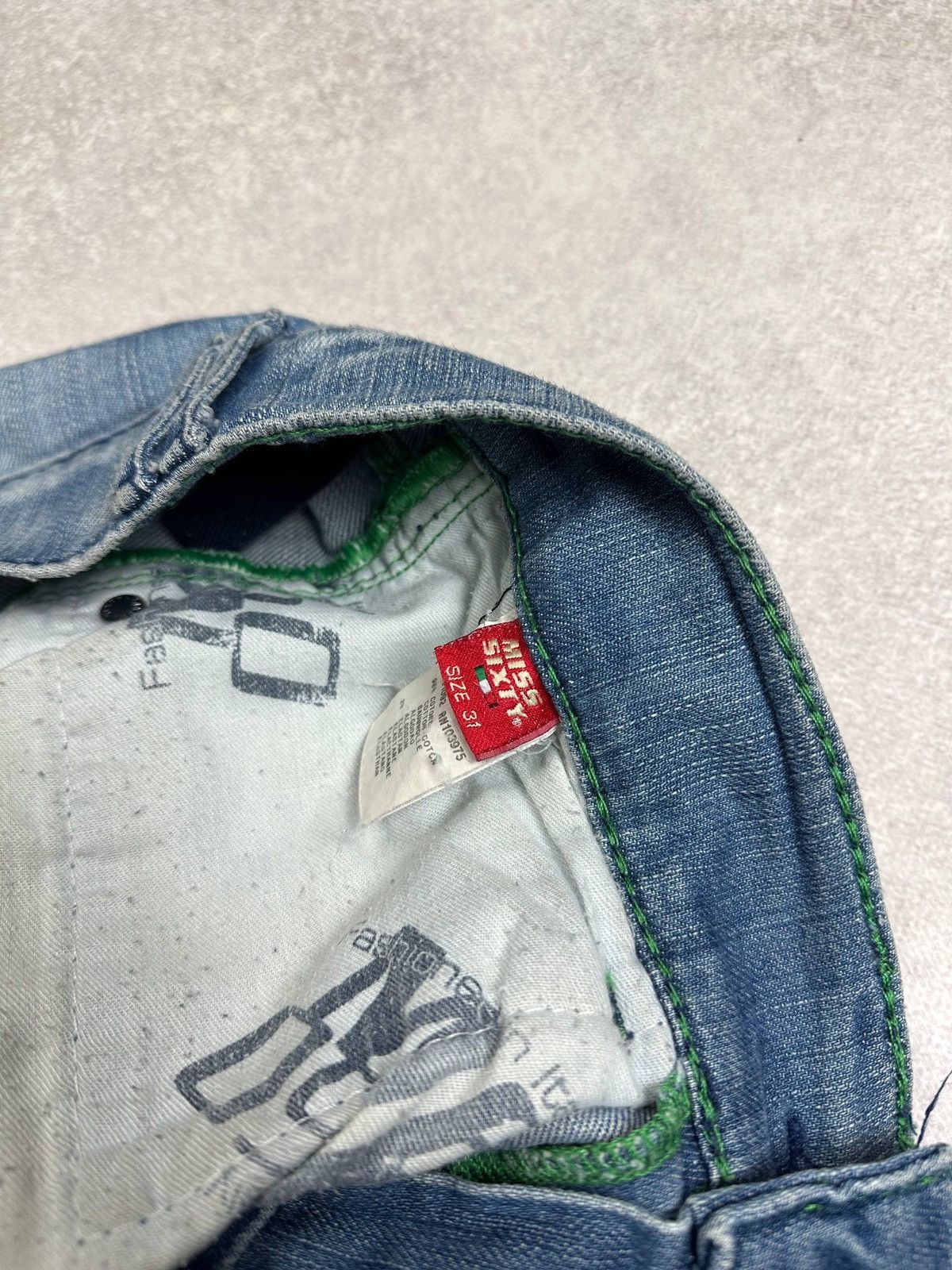 Miss Sixty Vintage Miss Sixty Womans Flared Low Waist Jeans 31 Rare Size 31" - 9 Thumbnail