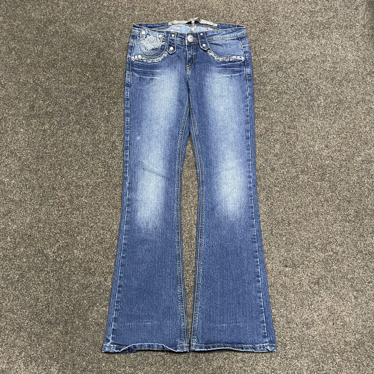 Vintage Vintage Y2K Faded Flare Jeans Distressed Streetwear Boxy 29 Size US 29 - 1 Thumbnail