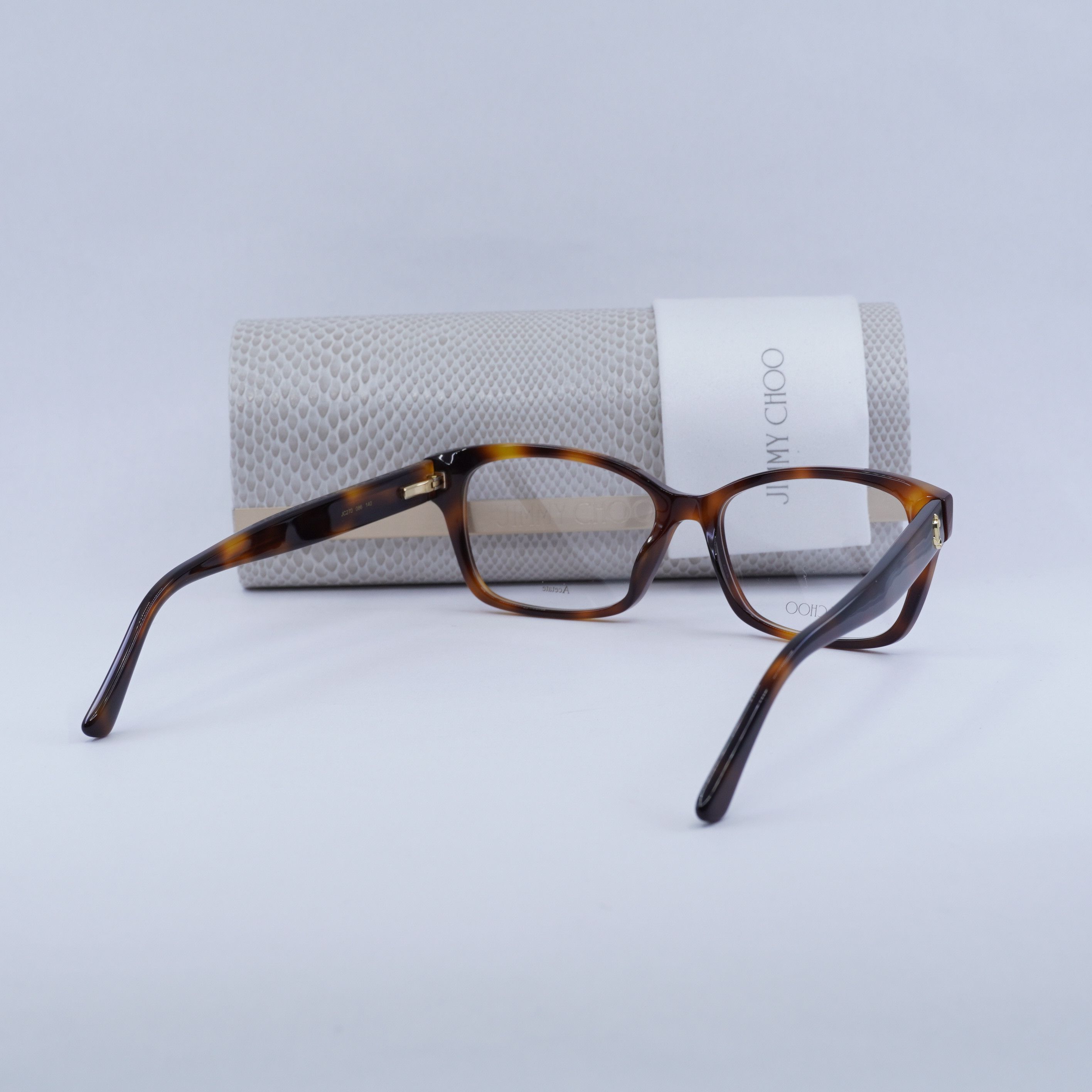 Jimmy Choo Jimmy Choo JC270 0086 00 Eyeglasses Havana 53mm Rectangle Size ONE SIZE - 11 Thumbnail
