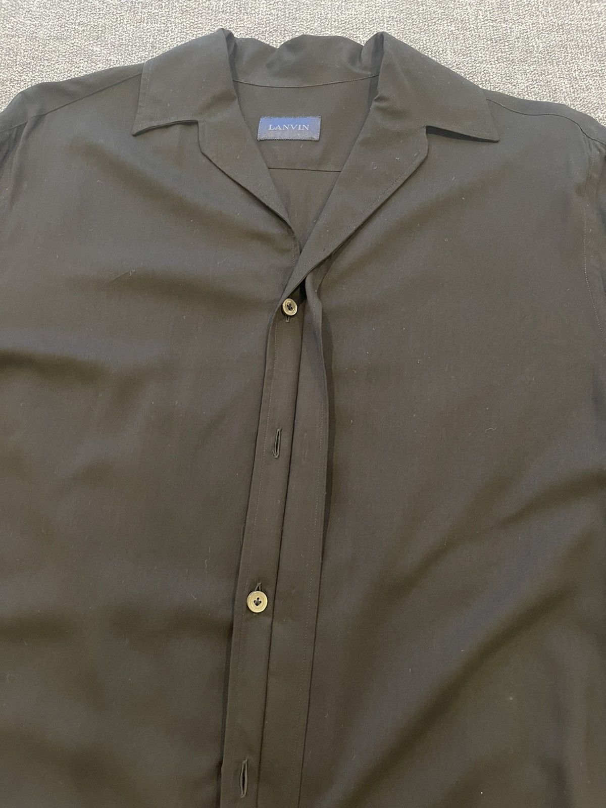 Lanvin Lanvin Viscose Camp Collar Long Sleeve Button Down Shirt Size US S / EU 44-46 / 1 - 8 Thumbnail