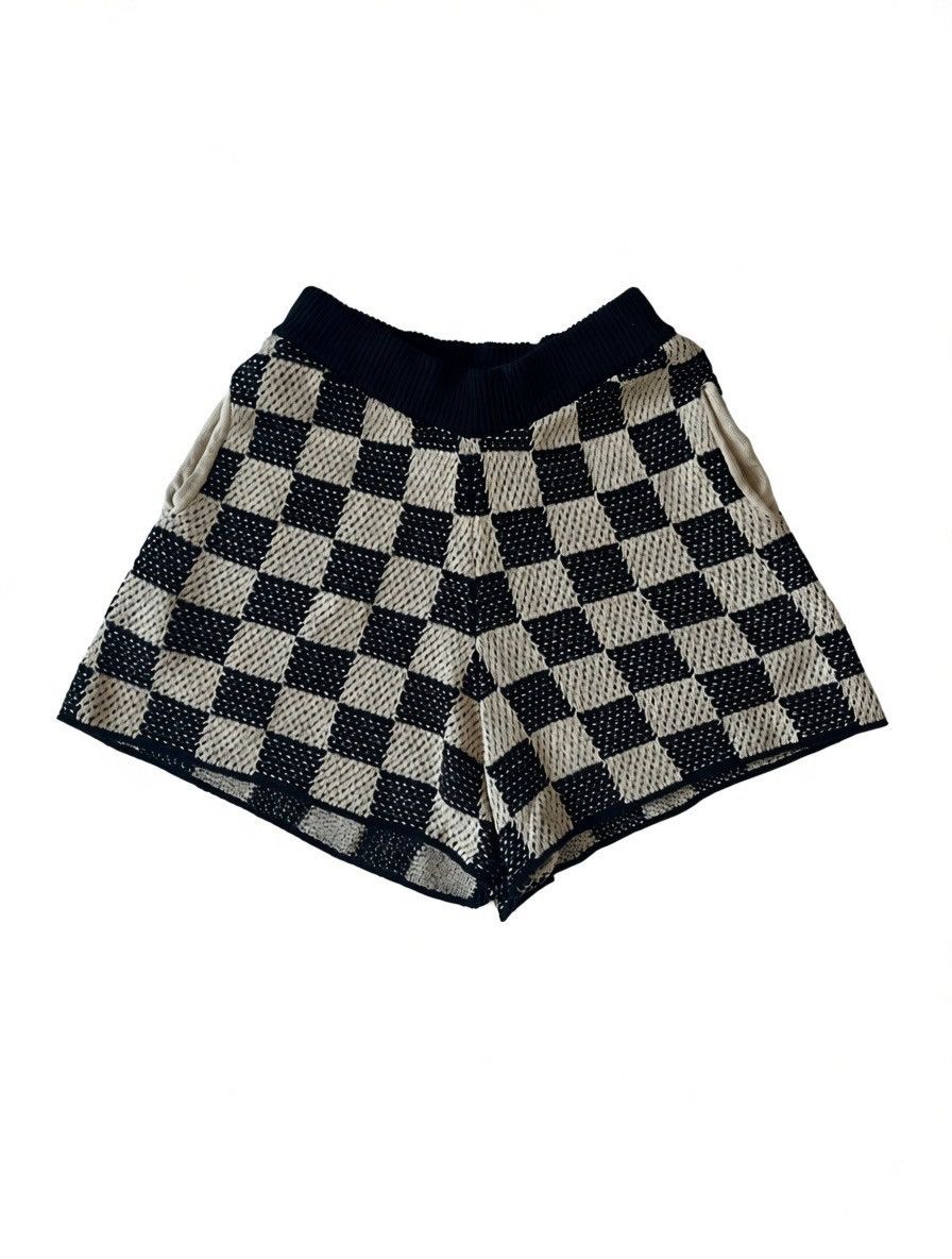 Other Checkered Crochet Shorts Size US 32 / EU 48 - 1 Thumbnail