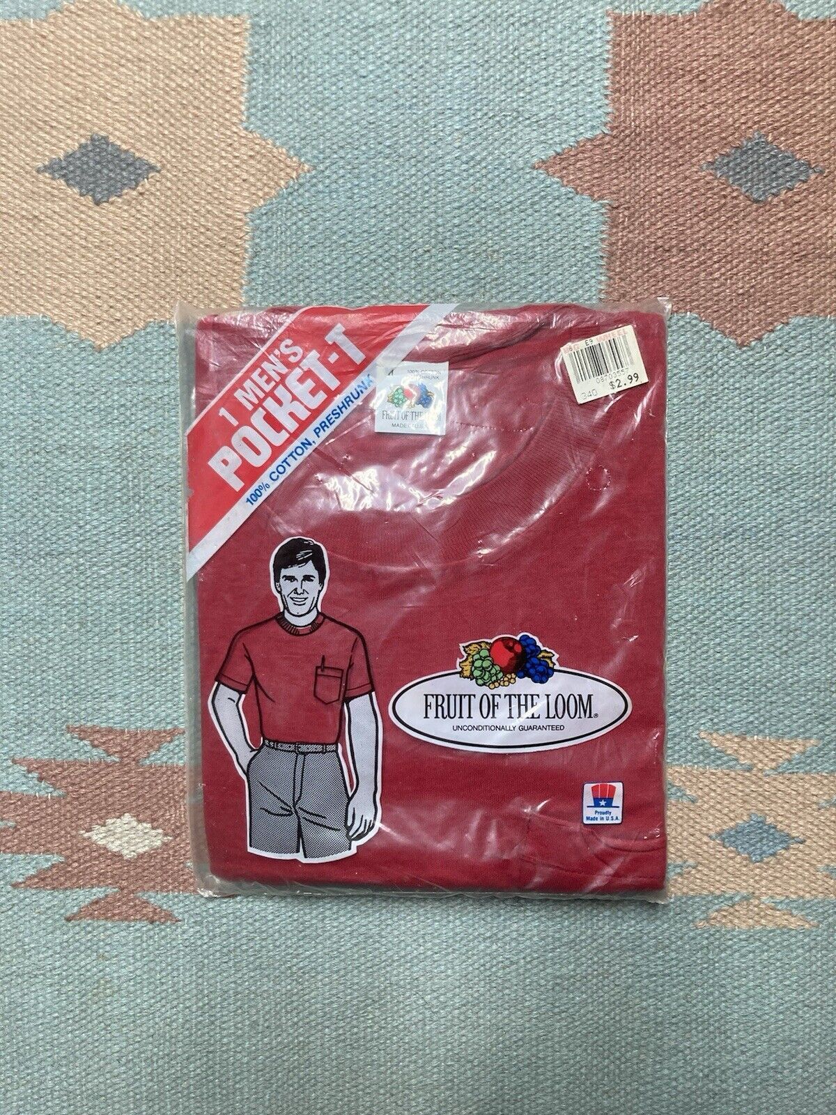Fruit Of The Loom × Vintage Vtg 80s pocket t shirt fruit of the loom DEADSTOCK blank M Size US M / EU 48-50 / 2 - 1 Thumbnail