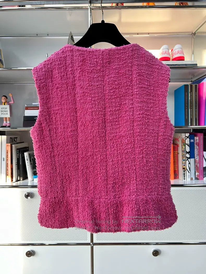 Chanel Chanel 22S spring and summer rose pink short braided vest Size XS / US 0-2 / IT 36-38 - 2 Thumbnail
