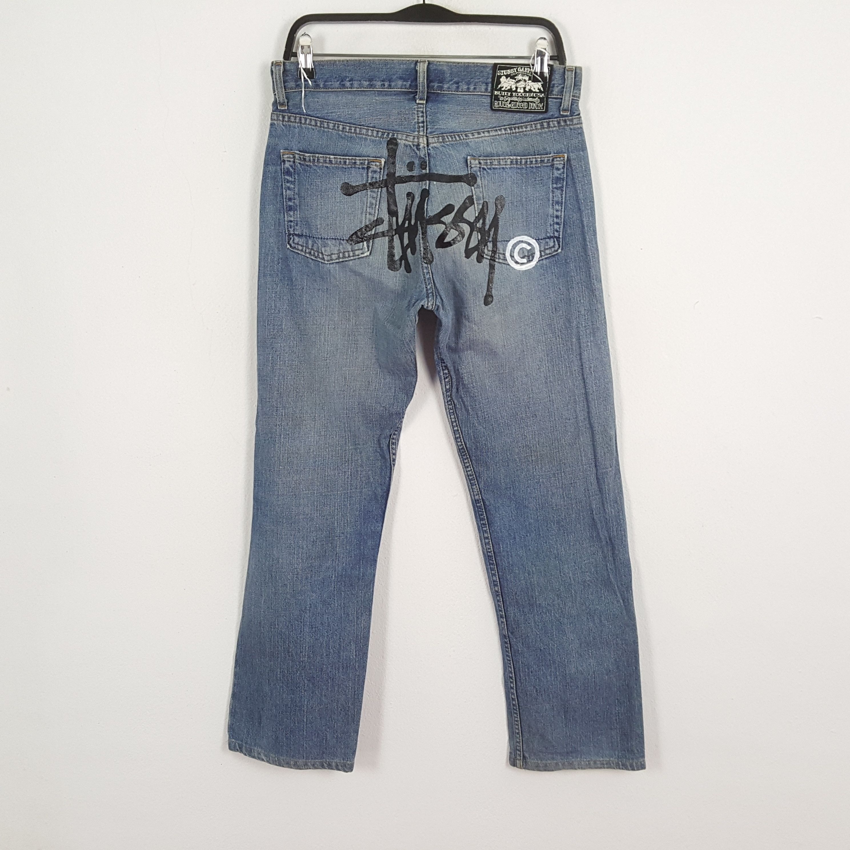 Stussy STUSSY Streetwear Skateboard Style Custom Art Jeans Size US 30 / EU 46 - 1 Thumbnail