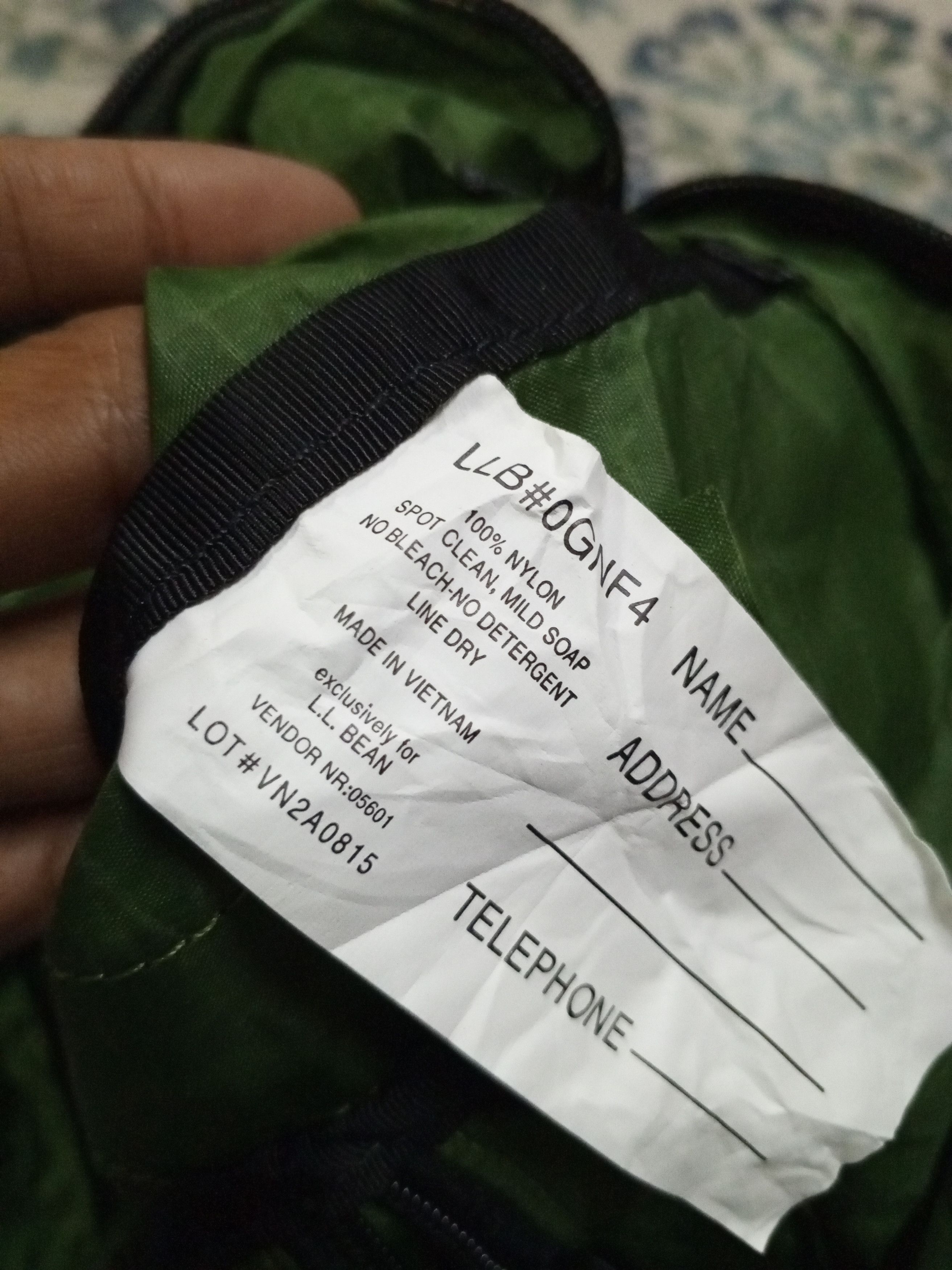 L.L. Bean L.L Bean tote bag nylon green/black Size ONE SIZE - 9 Thumbnail