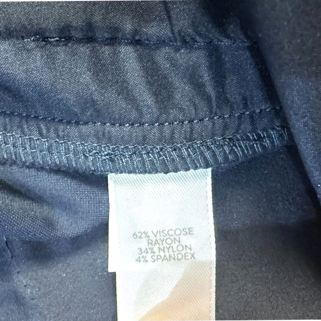 J. Jill J.Jill Women's Pants Knit Ponte Navy Pull On Elastic Waist Casual Career 28 Inseam Large L Flat Front Tapered Dress Pants Size 36 Waist Womens Size 36" / US 14 / IT 50 - 5 Thumbnail