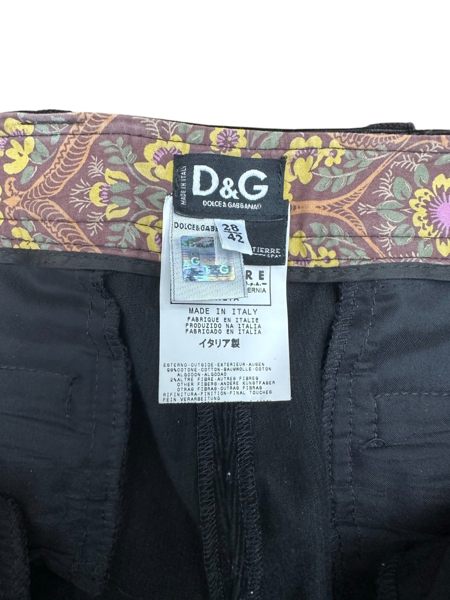 Dolce & Gabbana Buttoned Velvet Black Pants Size 28" / US 6 / IT 42 - 9 Thumbnail