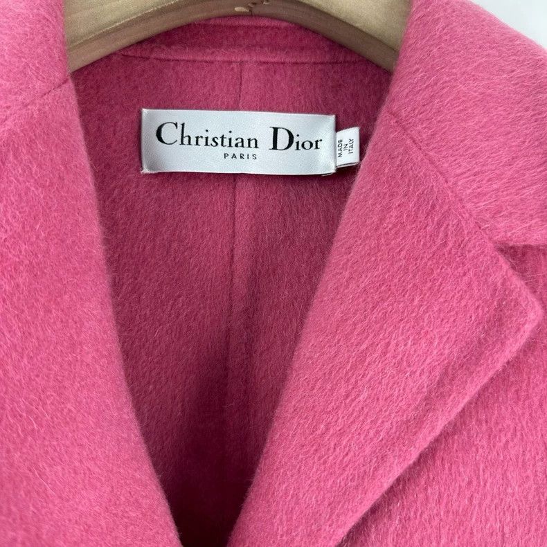 Dior Dior Pink wool long coat 2505-Nextarrow Size XXS / US 00 / IT 34 - 4 Thumbnail
