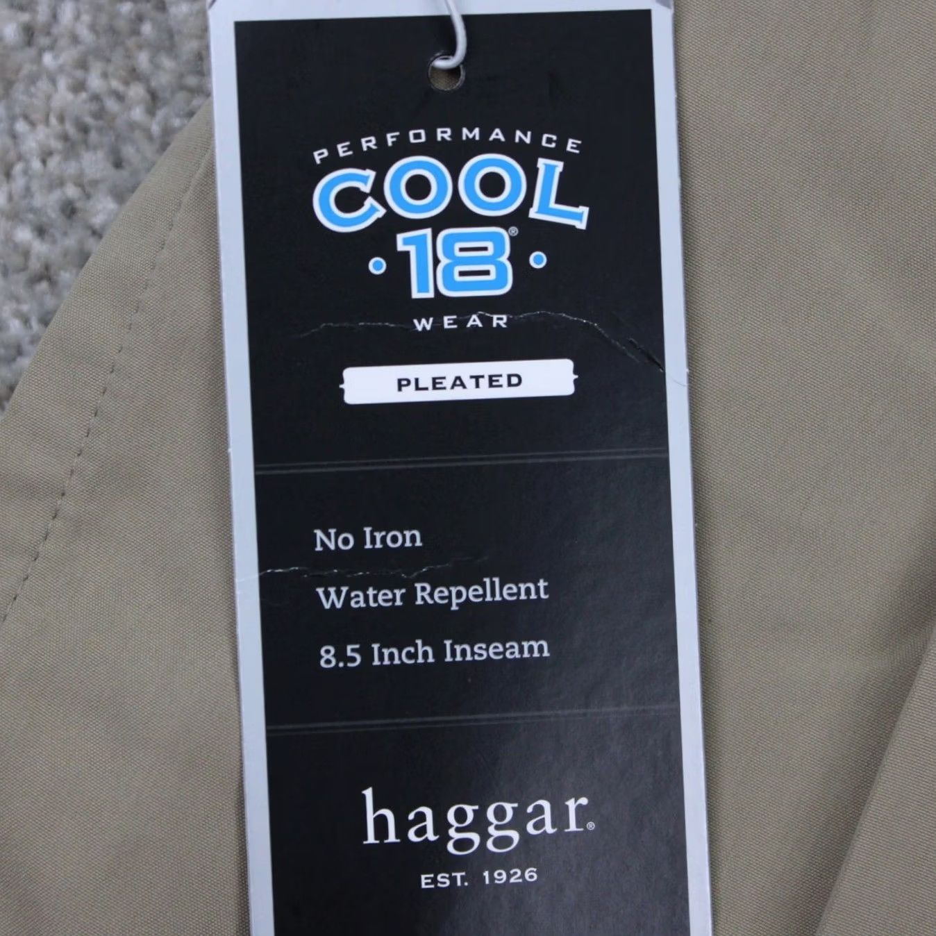 Haggar Haggar Men 40 Chino Shorts NWT Black 8.5" Inseam Flat Front Quick Dry Pockets Microfiber Cotton Polyester Labor? (revised) Size US 40 / EU 56 - 4 Thumbnail