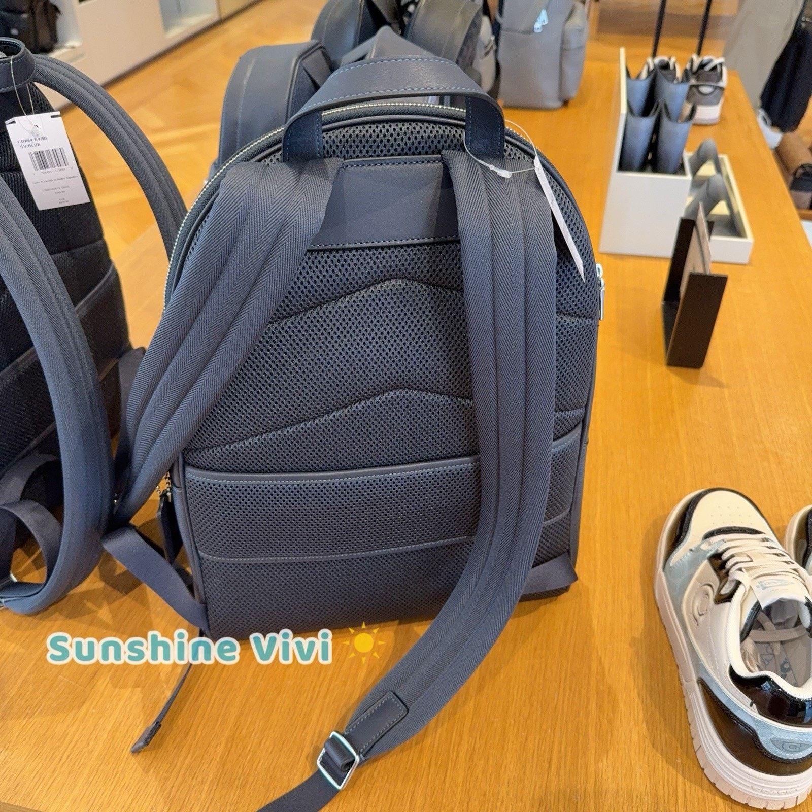 Coach NWT Coach Taylor Backpack Ombre Signature CDX84 Silver/Blue Size ONE SIZE - 5 Thumbnail